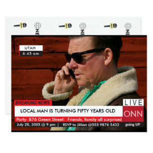 funny 50th birthday invitations zazzle