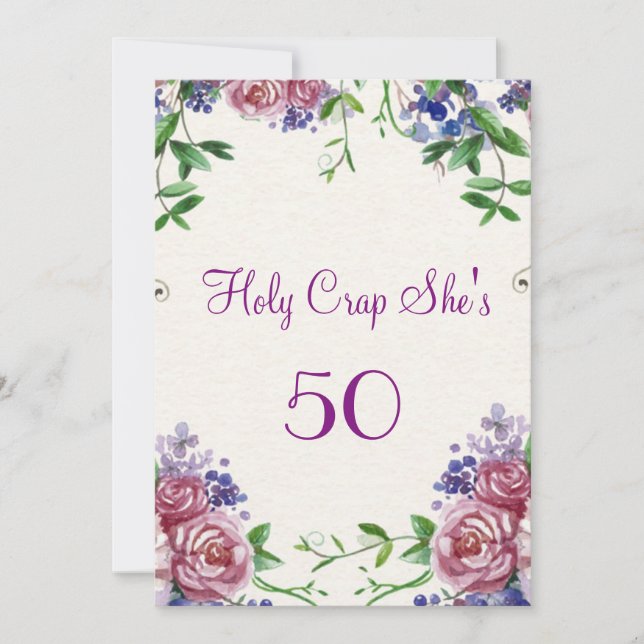 Funny, 50th Birthday Party Invitation (Front)