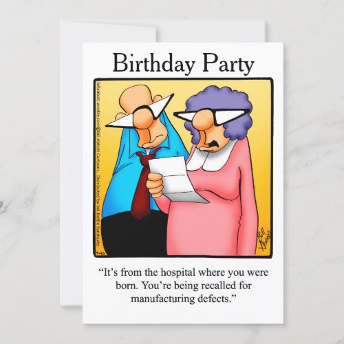 Funny 50th Birthday Party Invitations