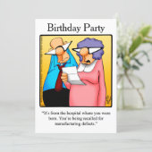 Funny 50th Birthday Party Invitations (Standing Front)