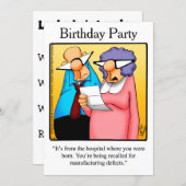Funny 50th Birthday Party Invitations (Front/Back)