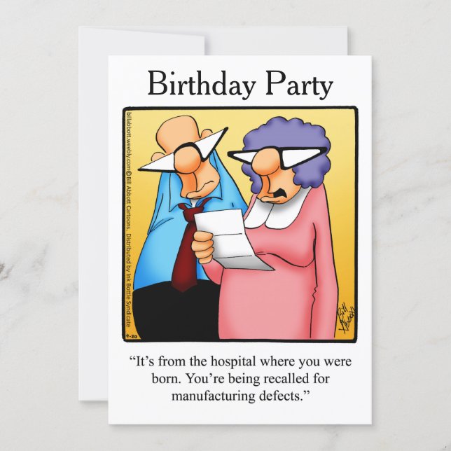 Funny 50th Birthday Party Invitations (Front)