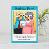 Funny 50th Birthday Party Invitations (Standing Front)
