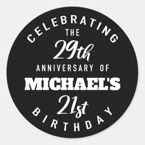 Funny 50th Birthday Personalized Classic Round Sticker