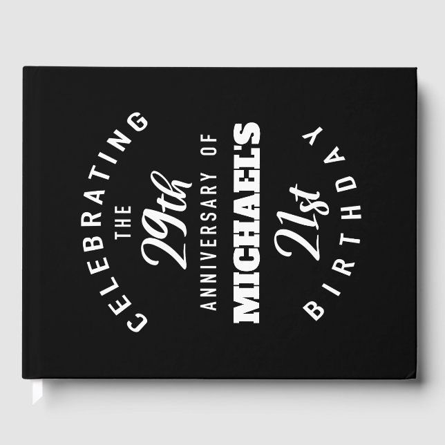 Funny 50th Birthday Personalized Guest Book (Front)