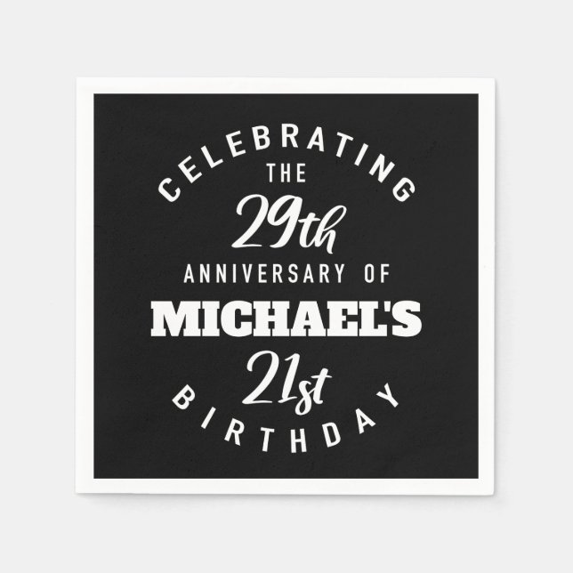 Funny 50th Birthday Personalized Napkins (Front)