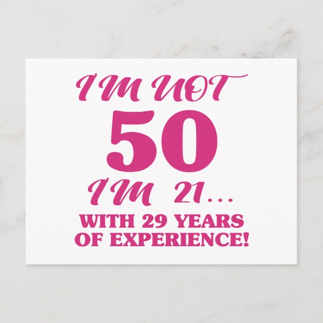 Funny 50th Birthday Postcard (Front)