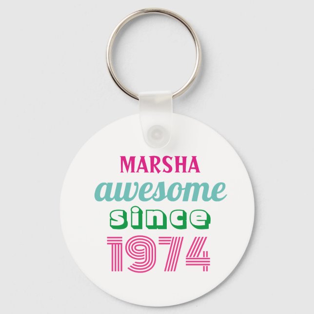Funny 50th birthday quote  keychain (Front)