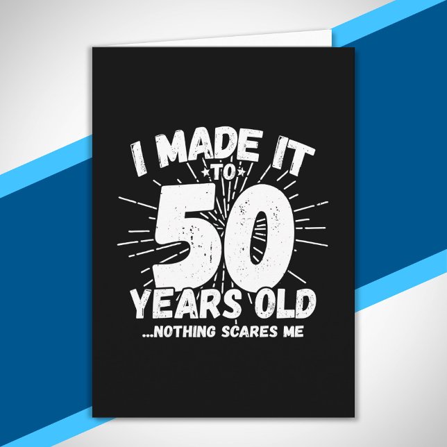 Funny 50th Birthday Quote Sarcastic 50 Year Old Card (Creator Uploaded)