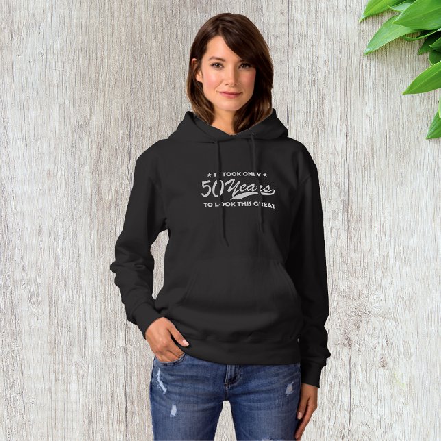 Funny 50th Birthday Retro Typography Hoodie (Creator Uploaded)