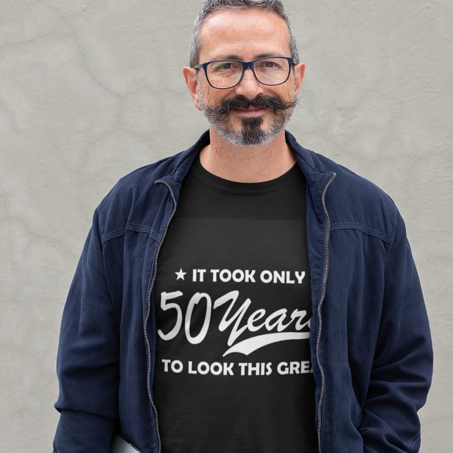 Funny 50th Birthday Retro Typography T-Shirt (Creator Uploaded)