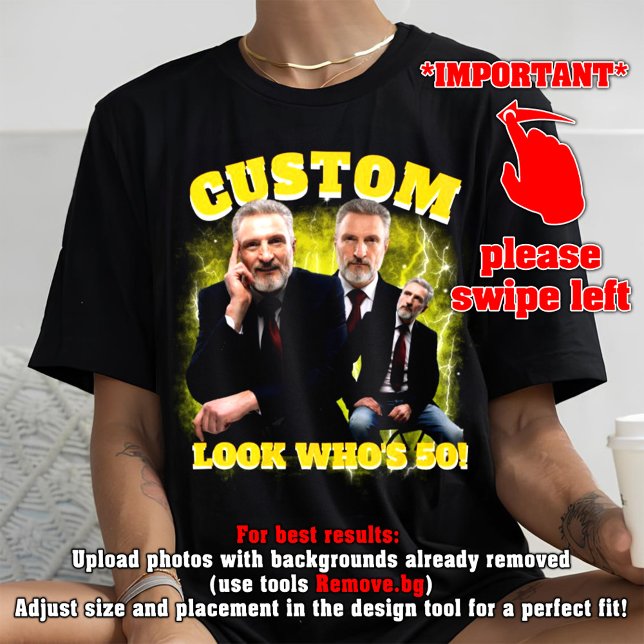 Funny 50th Birthday Shirt, Look Who's 50!, bootleg Tri-Blend Shirt (Creator Uploaded)