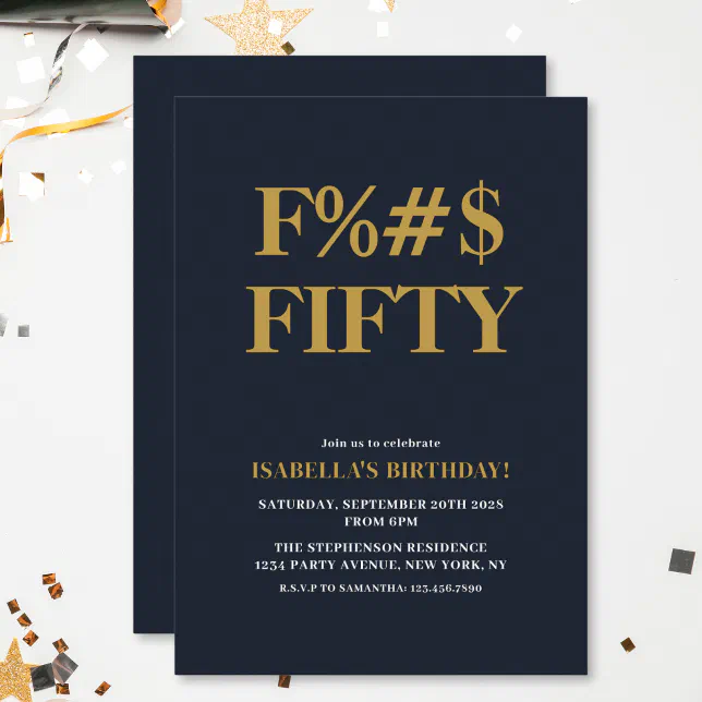 Funny 50th Birthday The F Word Humorous Invitation | Zazzle funny-50th-birthday-the-f-word-humorous-invitation-zazzle