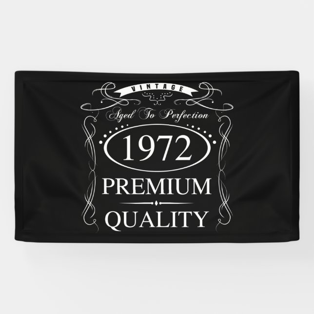 Funny 50th Birthday Vintage 1972 Banner (Horizontal)