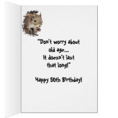 Funny 50th Old Age Birthday Squirrel Advice (Inside (Right))