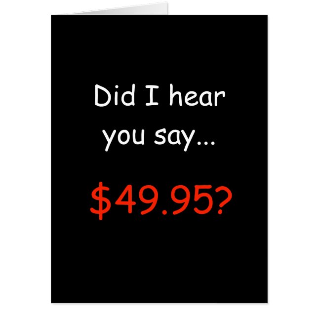 Funny 50th oversized Birthday Card (Front)