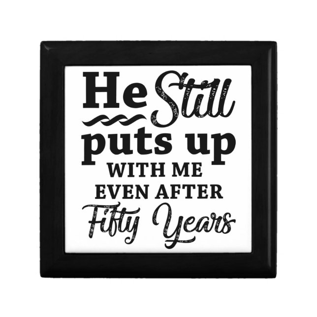 Funny 50th Wedding Anniversary Gift Box (Front)