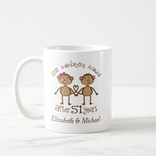 Funny 51st Wedding Anniversary Personalized Gifts Coffee Mug