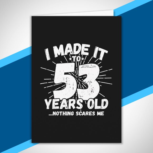 Funny 53rd Birthday Quote Sarcastic 53 Year Old Card (Creator Uploaded)