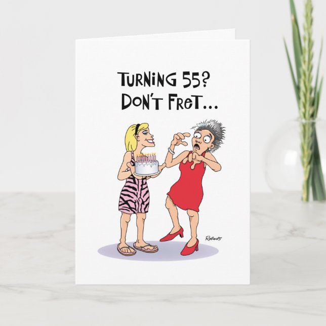 Funny 55th Birthday Card (Front)