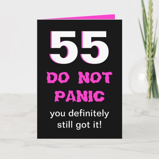 Funny 55th Birthday Card For Women