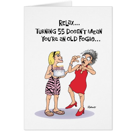 Funny 55th Birthday Wishes for Her Card | Zazzle
