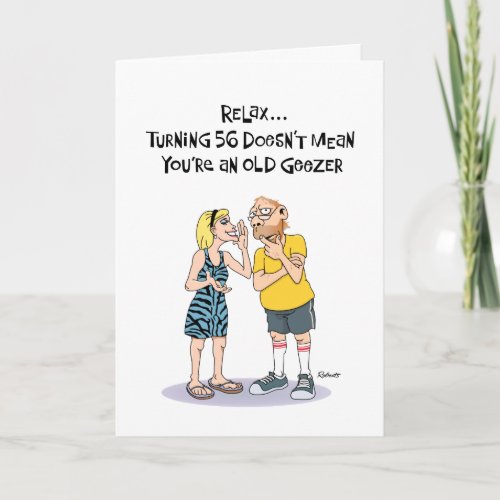 Funny 56th Birthday Card