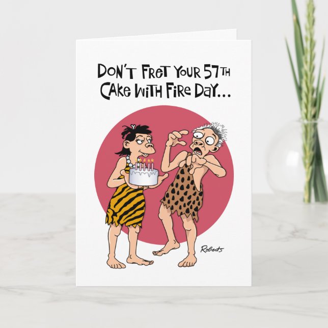 Funny 57th Birthday Card (Front)