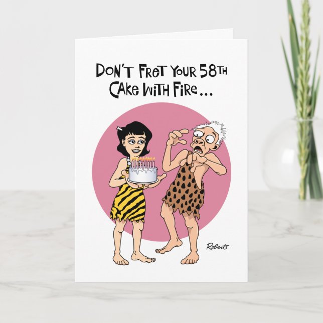 Funny 58th Birthday Card (Front)