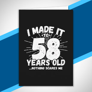Funny 58th Birthday Quote Sarcastic 58 Year Old Card