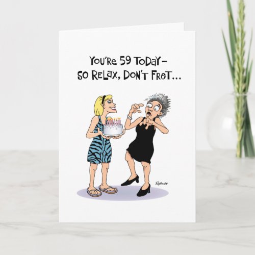 Funny 59th Birthday Card for Her