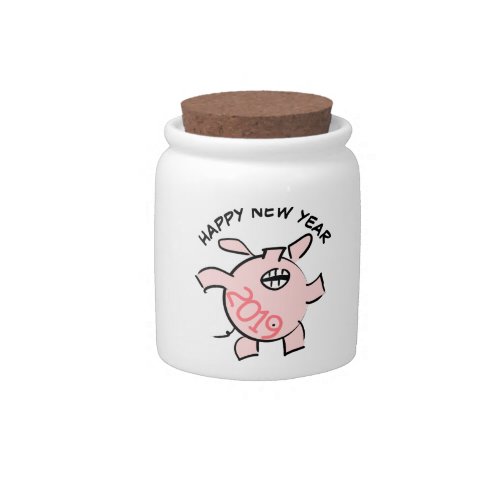 Funny 5 Cartoon Illustration Pig  Year 2019 Candy Candy Jar
