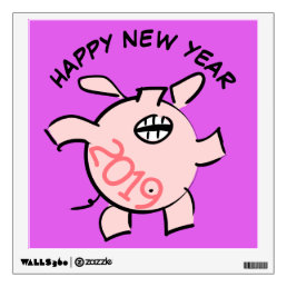 Funny 5 Cartoon Illustration Pig  Year 2019 Decal