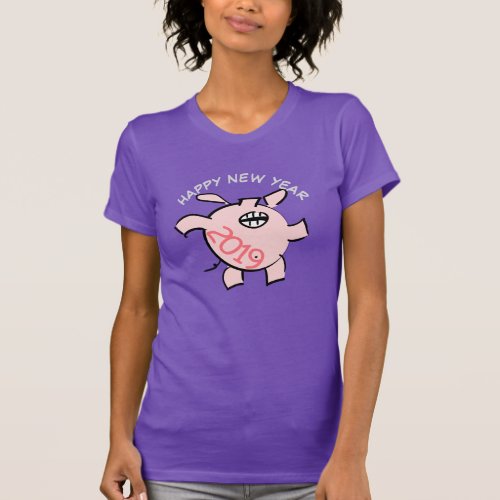 Funny 5 Cartoon Illustration Pig  Year 2019 Woman T_Shirt