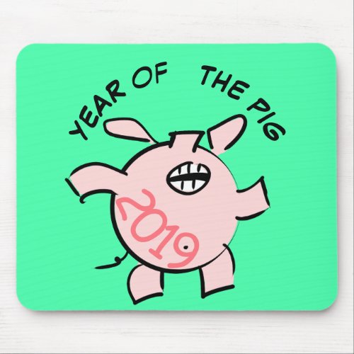 Funny 5 Cartoon Pig  Year 2019 Choose Color MouseP Mouse Pad