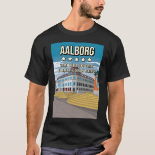 Funny 5 star Aalborg Denmark Humorous Travel Poste T-Shirt