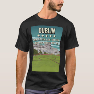 Funny 5 Star Dublin Ireland Travel Poster T-Shirt