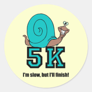 Funny 5K Classic Round Sticker