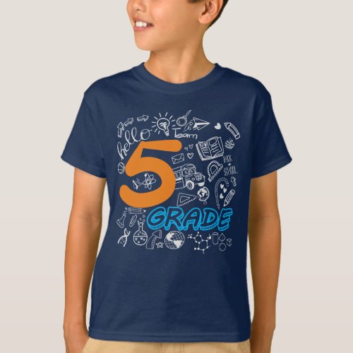 Funny 5th Grade Back to School T_Shirt