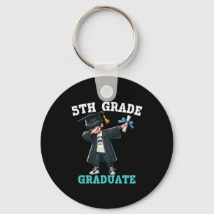 Funny 5th Grade Boys Graduation Grad Dabbing Cl Of Keychain