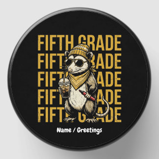 Funny 5th Grade Possum Retro Grunge Art Print Cool Mini Candle Favors