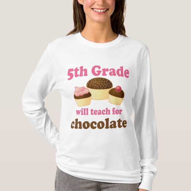 Funny 5th Grade Teacher Tee (Front)
