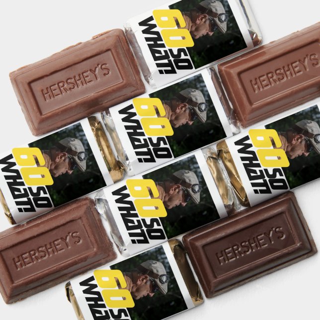 Funny 60 so what Quote Photo 60th Birthday Hershey's Miniatures (Assorted)
