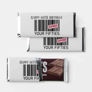 funny 60TH Birthday facts chocolate Hershey Bar Favors