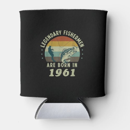 Funny 60th Birthday Fishing Gift for 60 Years Old Can Cooler