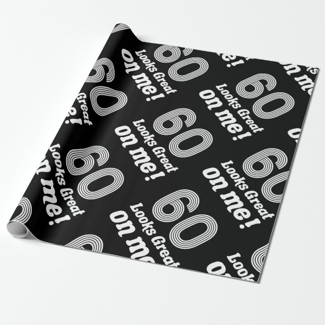 Funny 60th Birthday For Her Wrapping Paper (Unrolled)