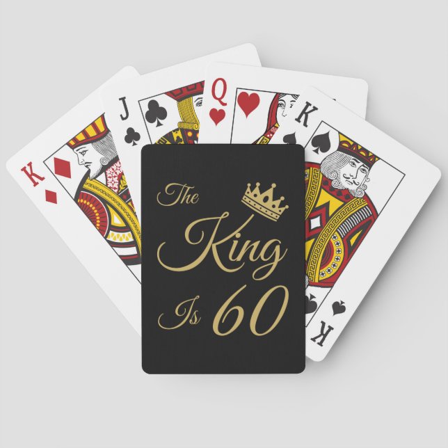 Funny 60th Birthday For Men Poker Cards (Back)