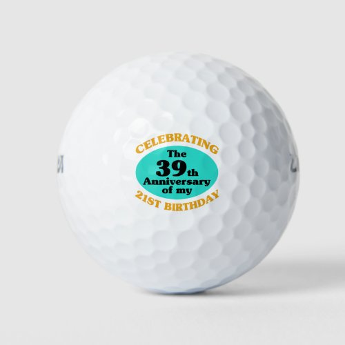 Funny 60th Birthday Gag Gift Golf Balls