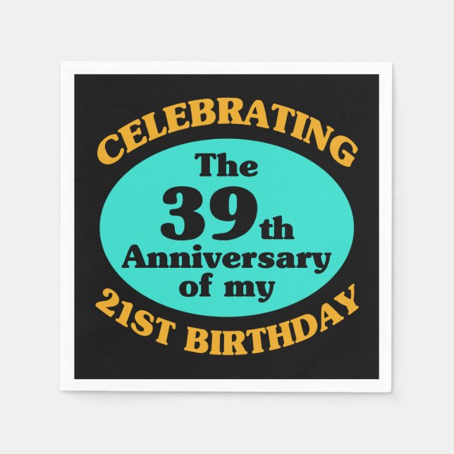 Funny 60th Birthday Gag Gift Napkins (Front)