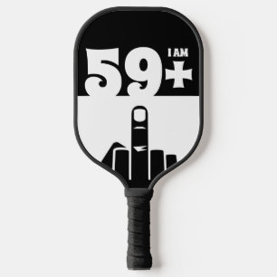 Funny 60th Birthday Gift, 59 Plus one Checker Pickleball Paddle